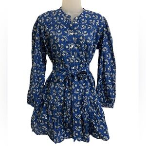 ELIZABETH JAMES THE LABEL Blue Cotton Dress NWT Size Small